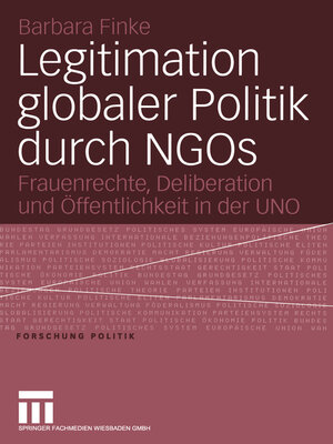 cover image of Legitimation globaler Politik durch NGOs